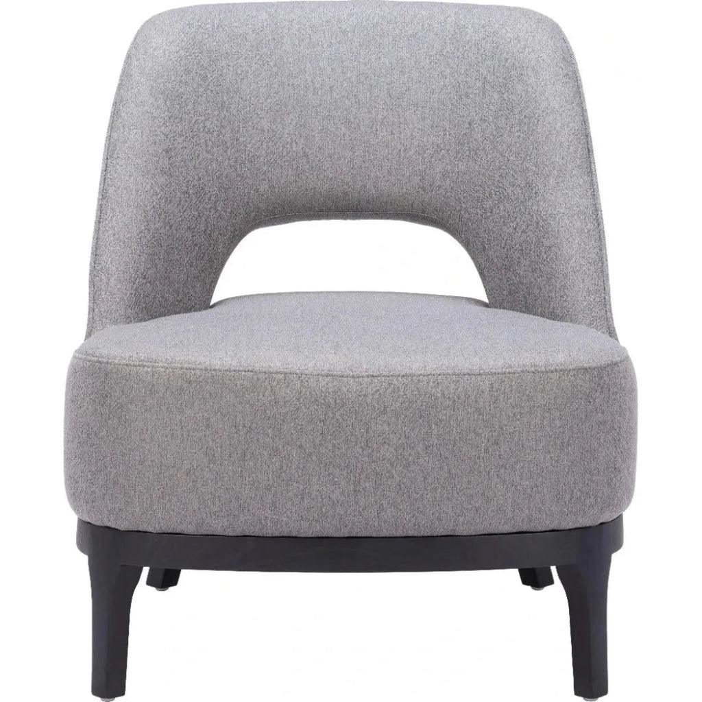 Mistley Wood Gray Armless Accent Chair - LOOMLAN - Zuo Modern - Accent Chairs