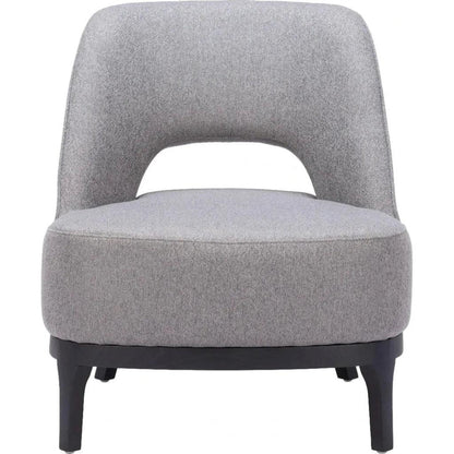 Mistley Wood Gray Armless Accent Chair - LOOMLAN - Zuo Modern - Accent Chairs