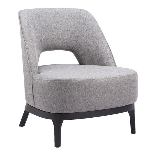 Mistley Wood Gray Armless Accent Chair - LOOMLAN - Zuo Modern - Accent Chairs