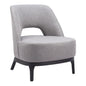 Mistley Wood Gray Armless Accent Chair - LOOMLAN - Zuo Modern - Accent Chairs