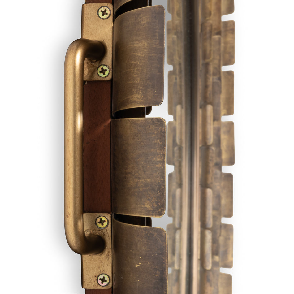 Mistral Plate Stratified Brass Wall Mirror