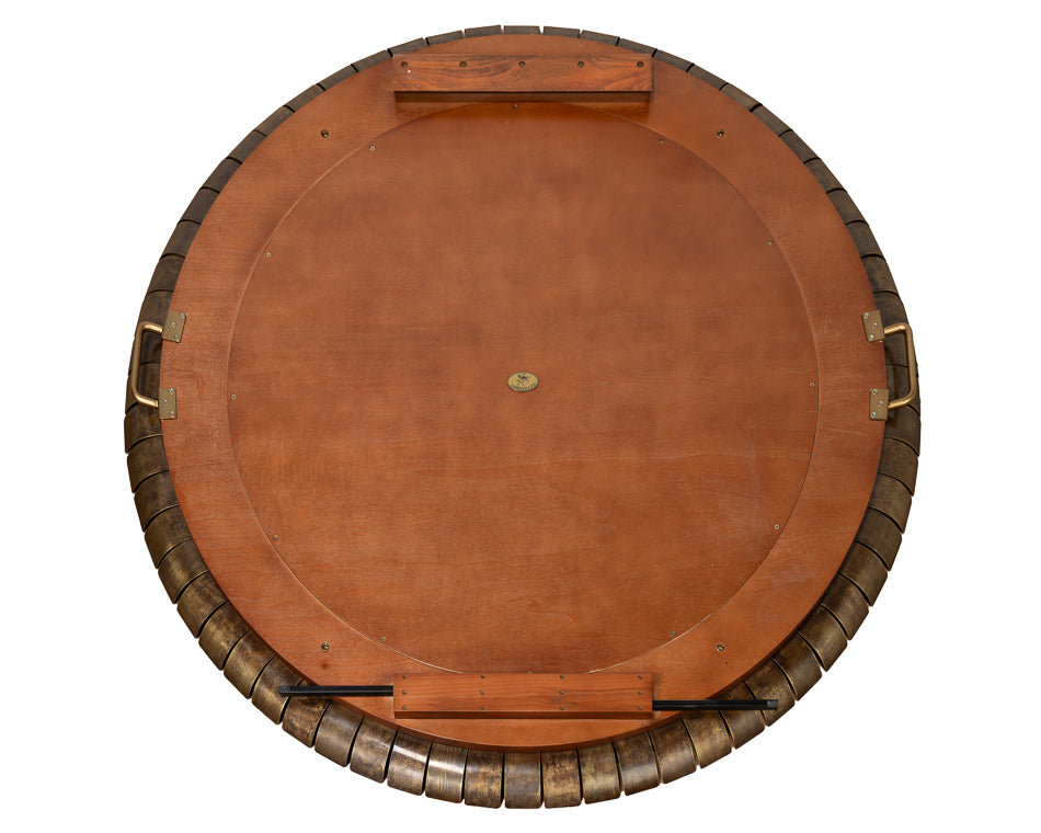 Mistral Plate Stratified Brass Wall Mirror