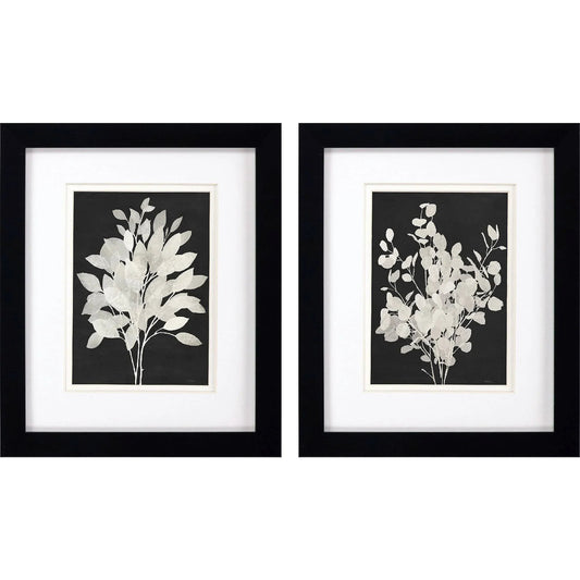 Misty Branches Black Framed Wall Art 2PC