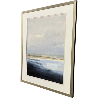 Misty I Wood Blue Framed Wall Art