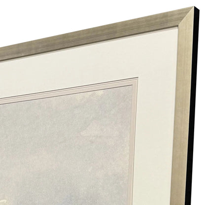 Misty I Wood Blue Framed Wall Art