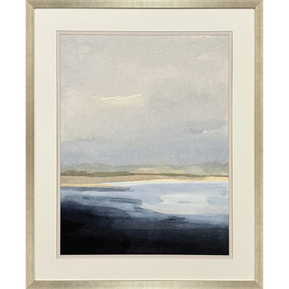 Misty I Wood Blue Framed Wall Art
