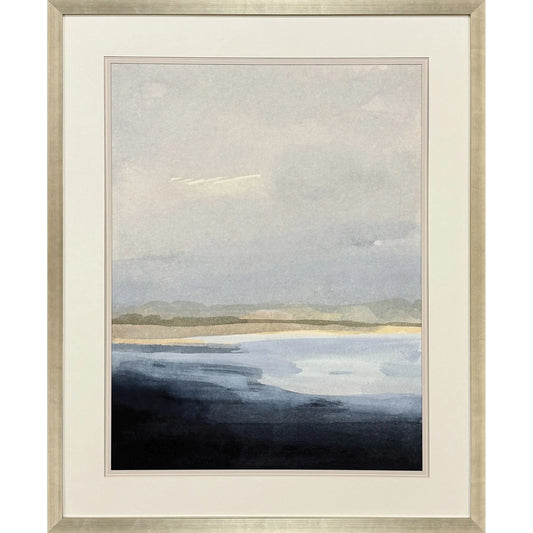 Misty I Wood Blue Framed Wall Art