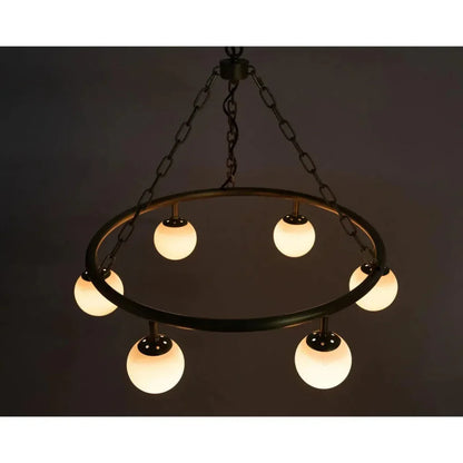 Modena Metal Small Chandelier With Brass - LOOMLAN - Noir - Chandeliers
