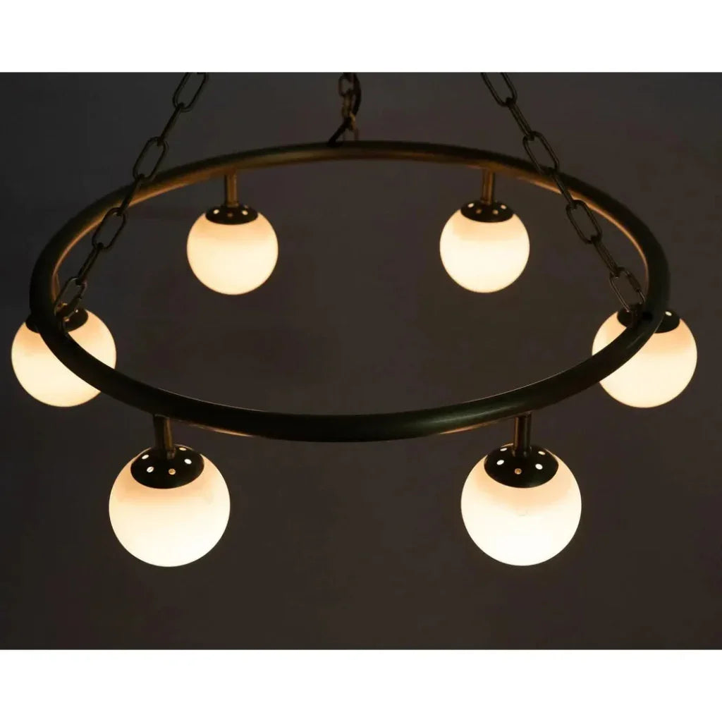 Modena Metal Small Chandelier With Brass - LOOMLAN - Noir - Chandeliers