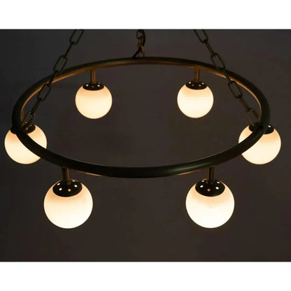 Modena Metal Small Chandelier With Brass - LOOMLAN - Noir - Chandeliers