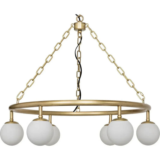 Modena Metal Small Chandelier With Brass - LOOMLAN - Noir - Chandeliers
