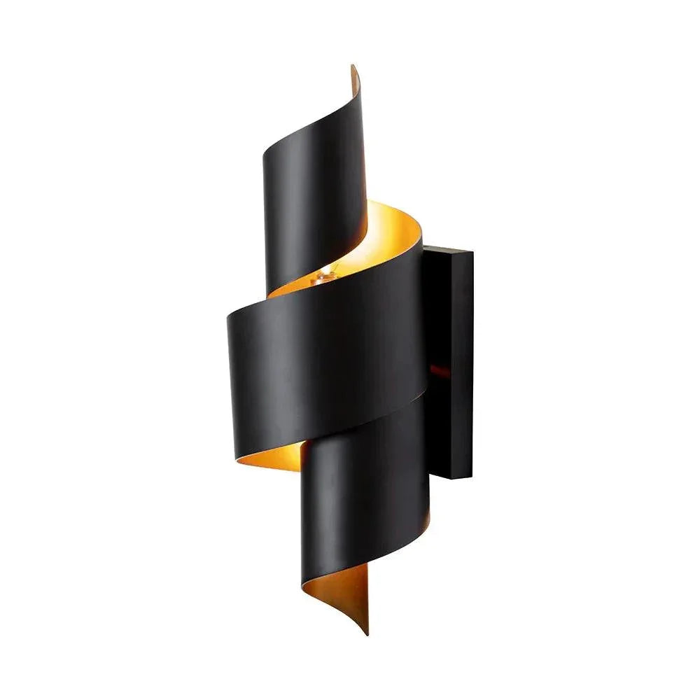 Modern Aphelion Sconce Matte Black And Gold - LOOMLAN - SUNPAN - Wall Sconces
