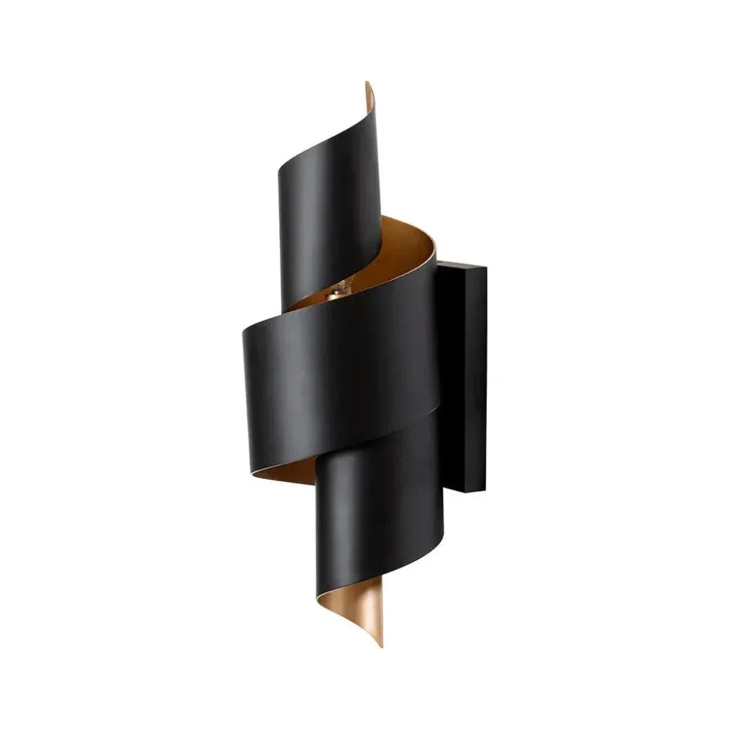 Modern Aphelion Sconce Matte Black And Gold - LOOMLAN - SUNPAN - Wall Sconces