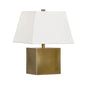 Modern Cube Design Brass Finish Table Lamp - LOOMLAN - Chelsea House - Table Lamps