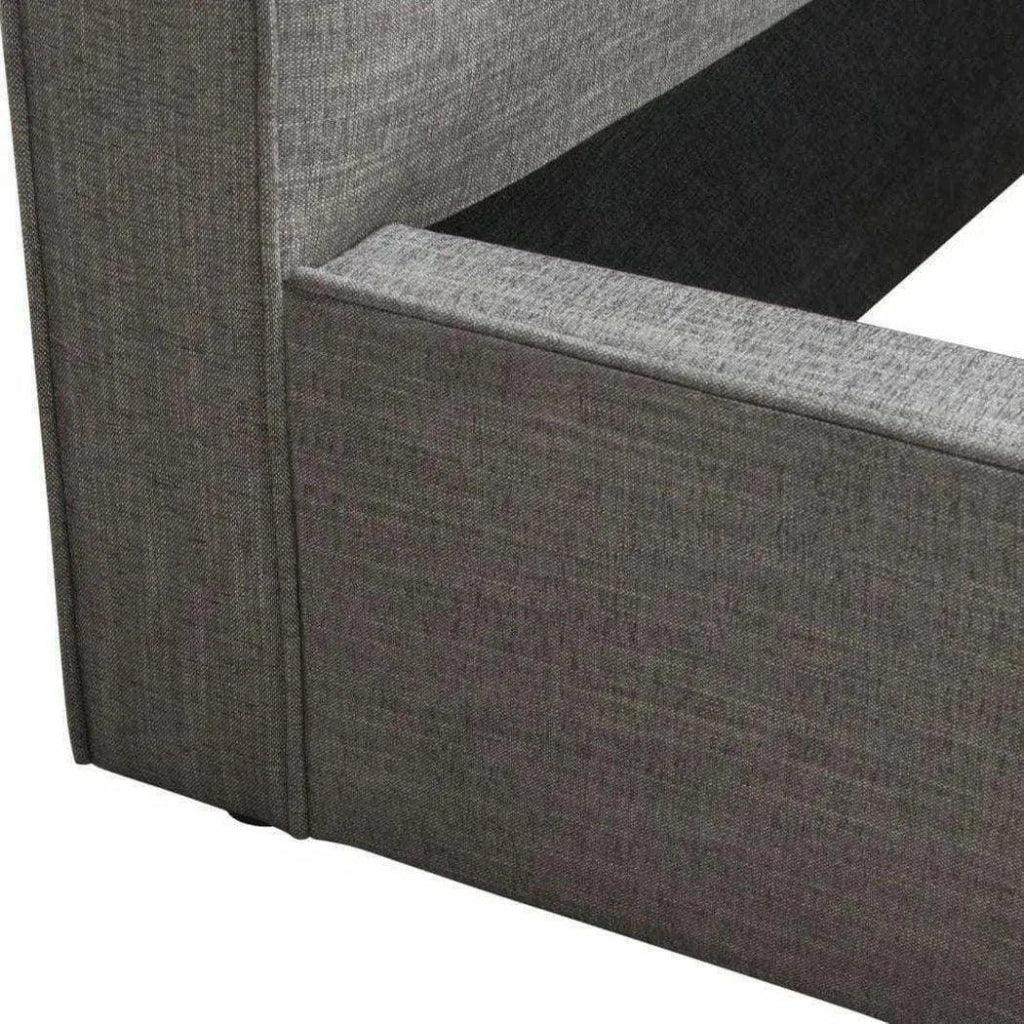 Modern Grey Low Profile Bed Frame - LOOMLAN - Diamond Sofa - Beds