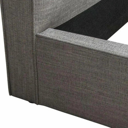 Modern Grey Low Profile Bed Frame - LOOMLAN - Diamond Sofa - Beds