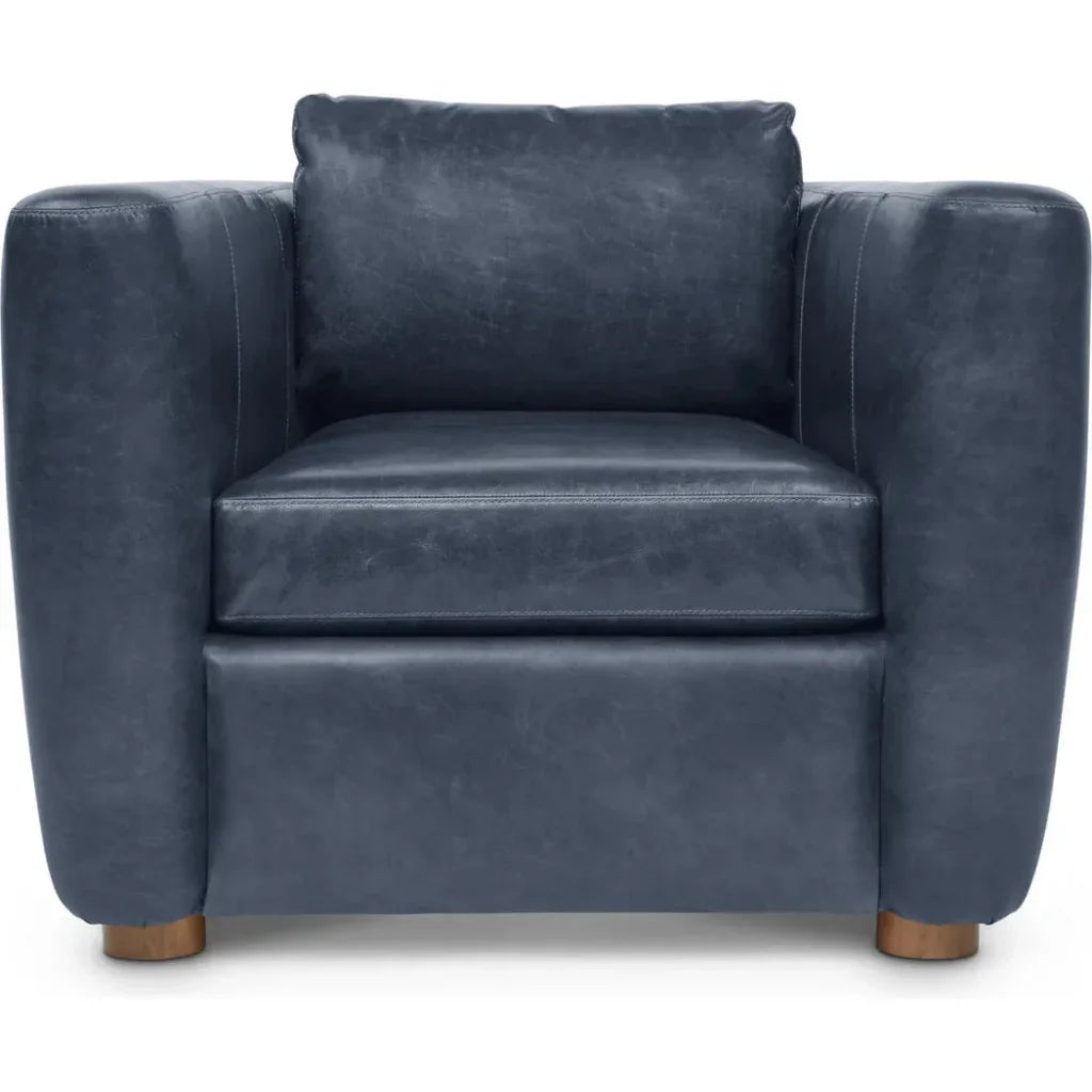 Modern Leather Club Chair - LOOMLAN - One For Victory - Club Chairs