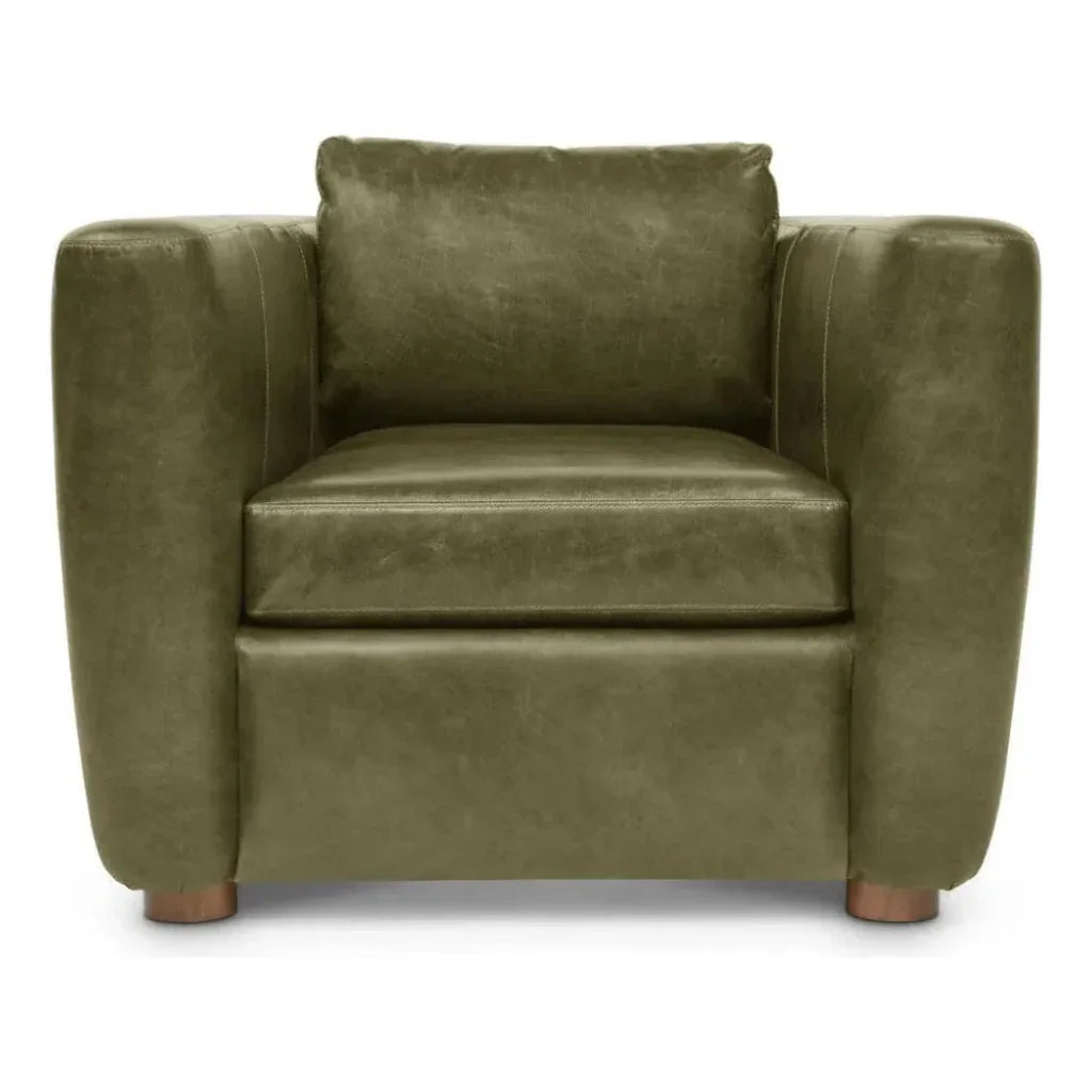 Modern Leather Club Chair - LOOMLAN - One For Victory - Club Chairs