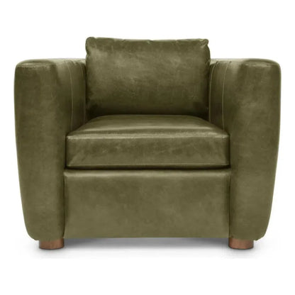 Modern Leather Club Chair - LOOMLAN - One For Victory - Club Chairs