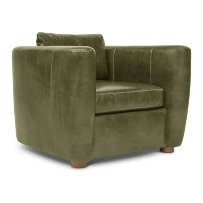 Modern Leather Club Chair - LOOMLAN - One For Victory - Club Chairs