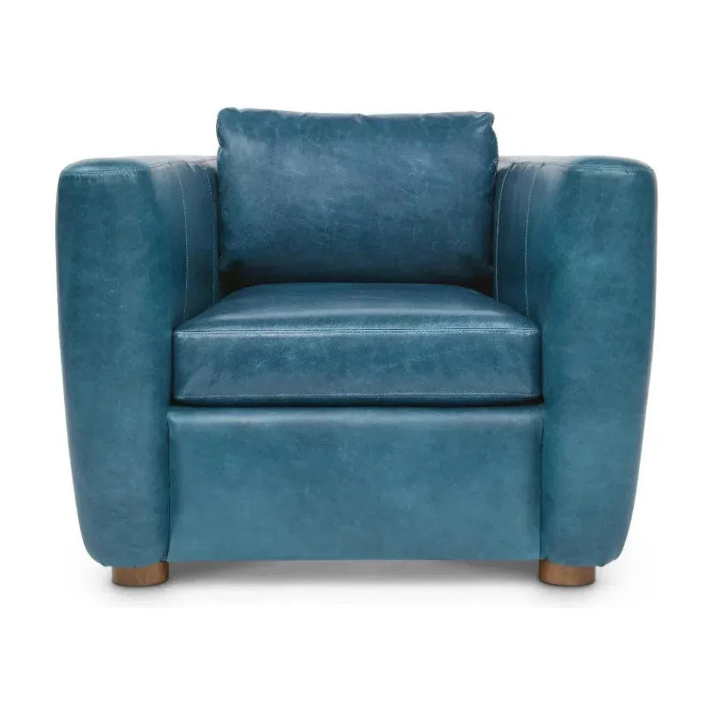 Modern Leather Club Chair - LOOMLAN - One For Victory - Club Chairs