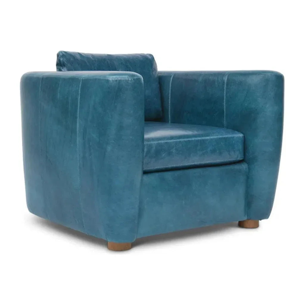 Modern Leather Club Chair - LOOMLAN - One For Victory - Club Chairs