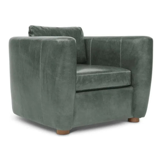 Modern Leather Club Chair - LOOMLAN - One For Victory - Club Chairs