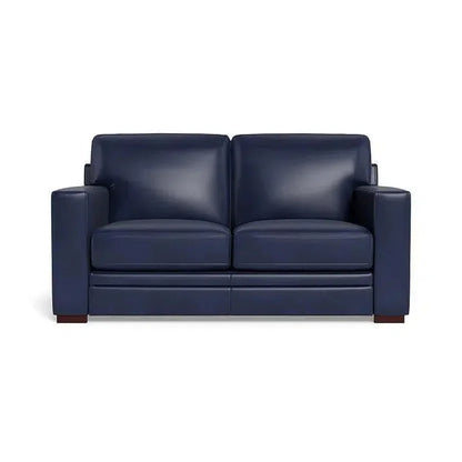 Modern Leather Loveseat With Track Arms - LOOMLAN - Uptown Sebastian - Sofas & Loveseats