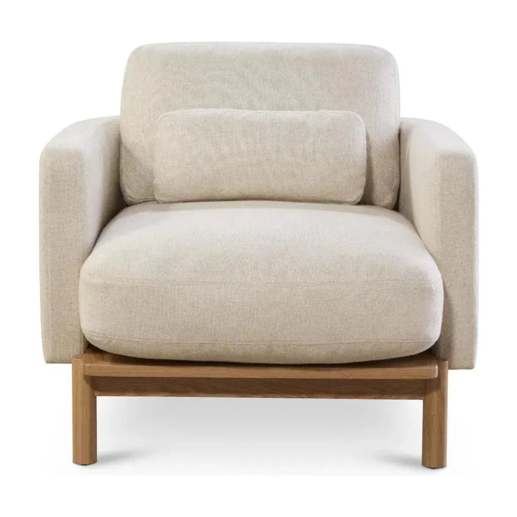 Modern Nubuck Leather Accent Chair Margot - LOOMLAN - One For Victory - Club Chairs