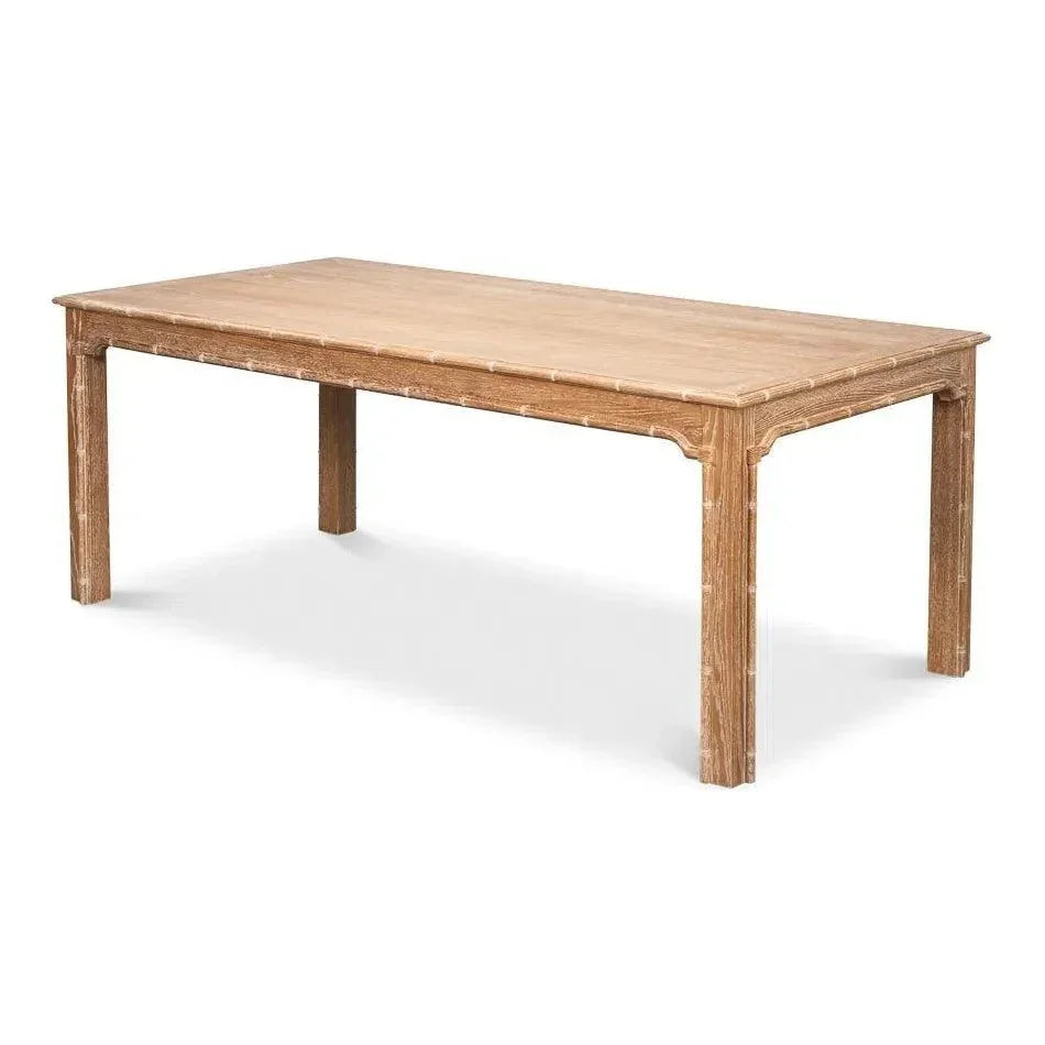 Modern Oak Wood Brighton Dining Table-Dining Tables-Sarreid-LOOMLAN