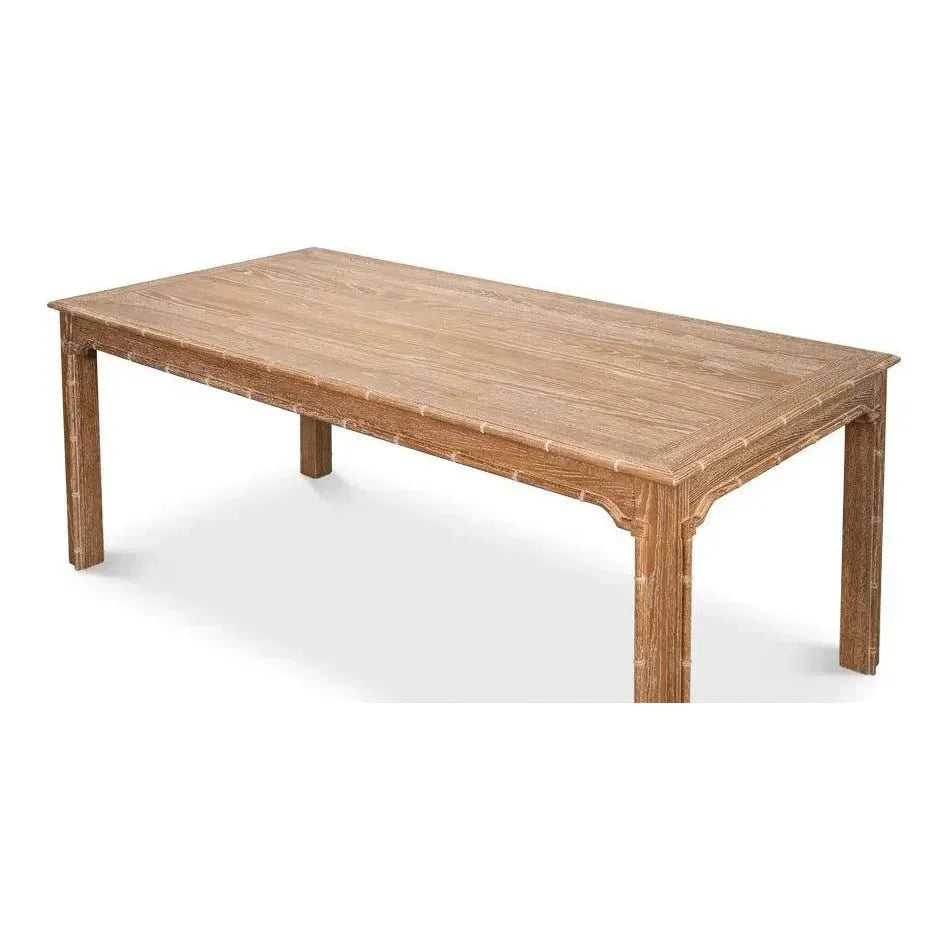 Modern Oak Wood Brighton Dining Table-Dining Tables-Sarreid-LOOMLAN