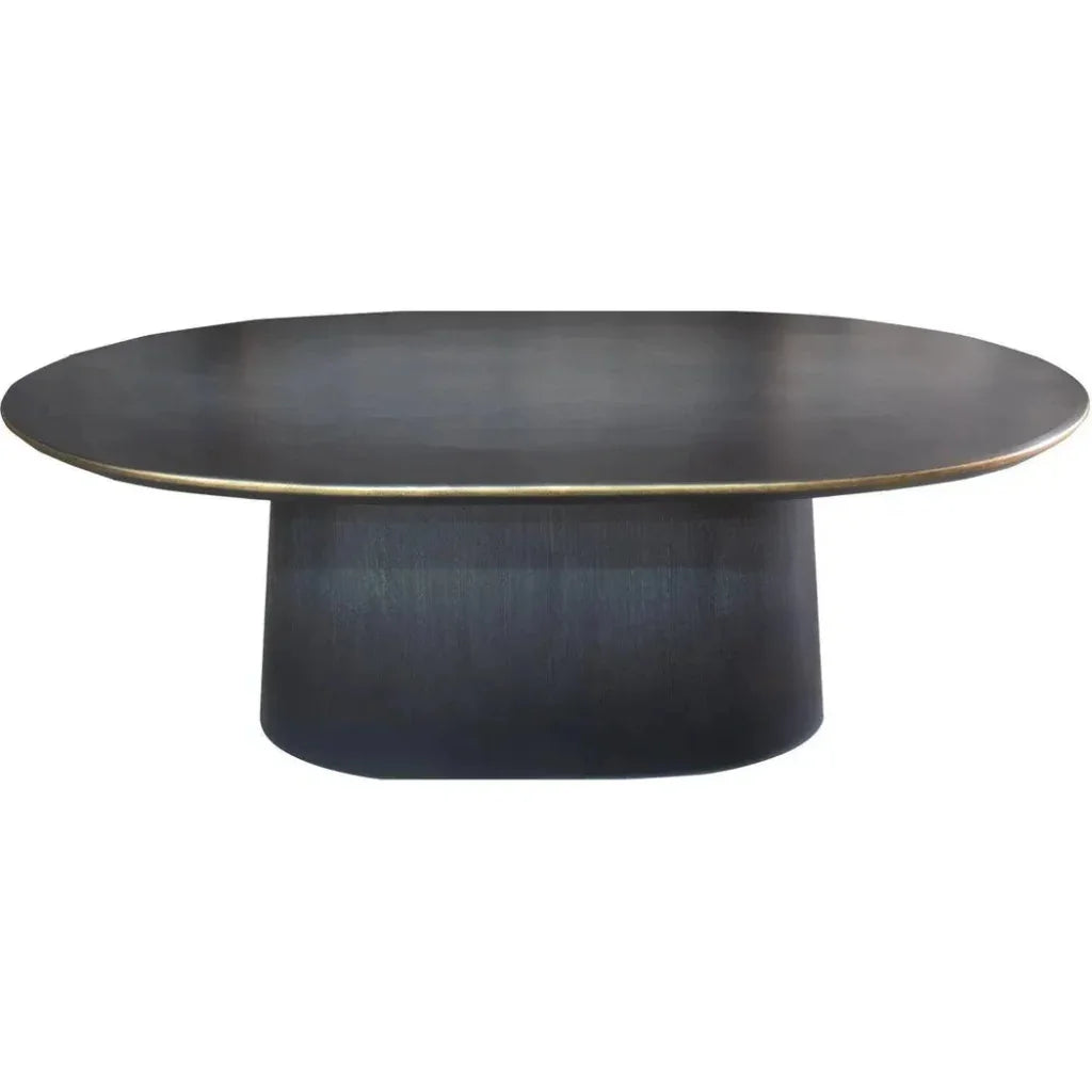 Modern Oval Black Dining Table Michelle-Dining Tables-Peninsula Home-LOOMLAN
