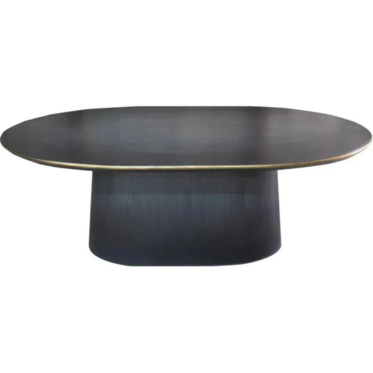 Modern Oval Black Dining Table Michelle-Dining Tables-Peninsula Home-LOOMLAN