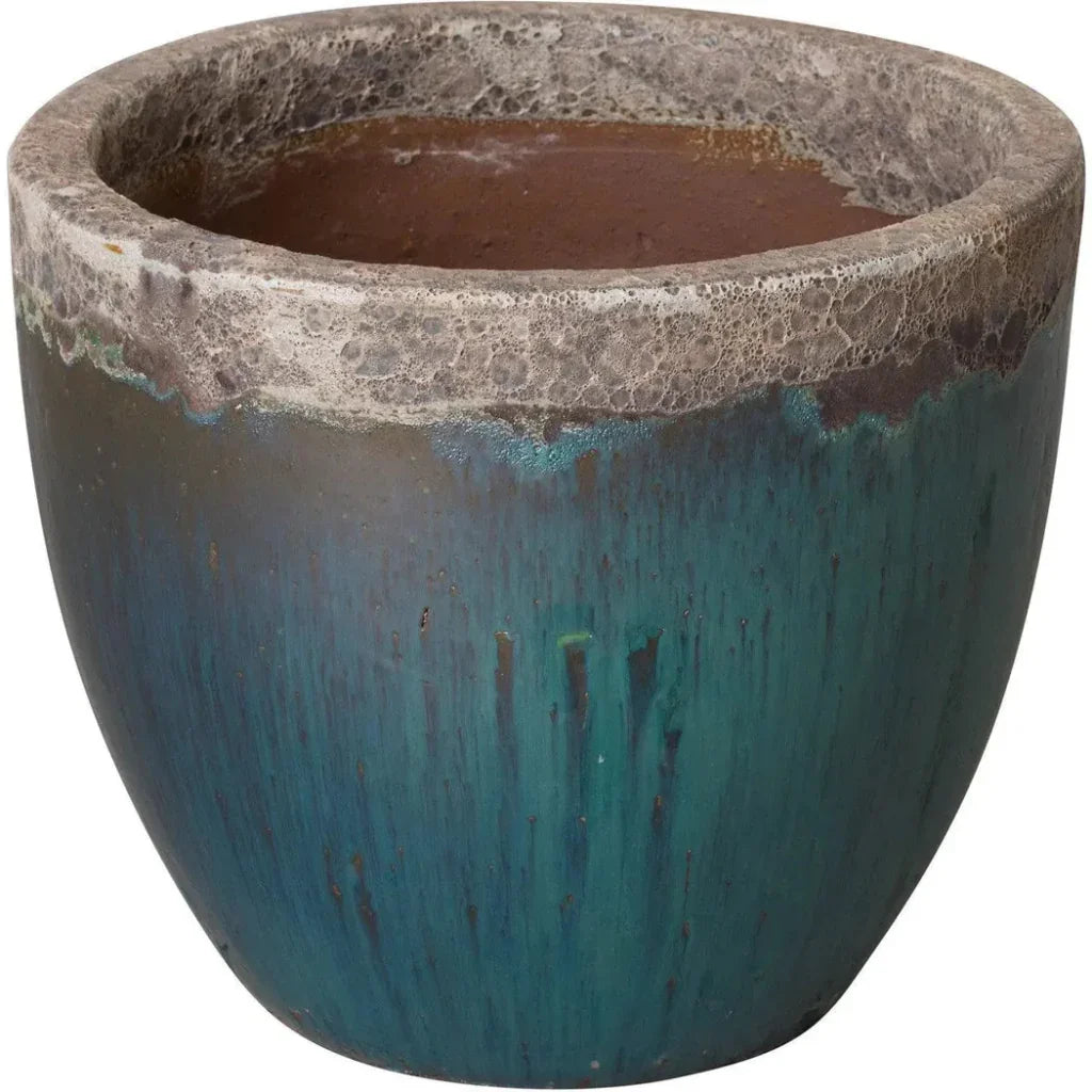 Modern Round Ceramic Planter - LOOMLAN - Emissary - Planters