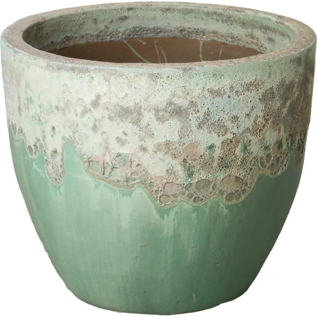 Modern Round Ceramic Planter - LOOMLAN - Emissary - Planters