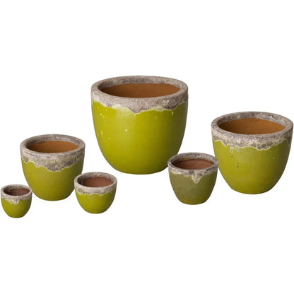 Modern Round Ceramic Planter - LOOMLAN - Emissary - Planters