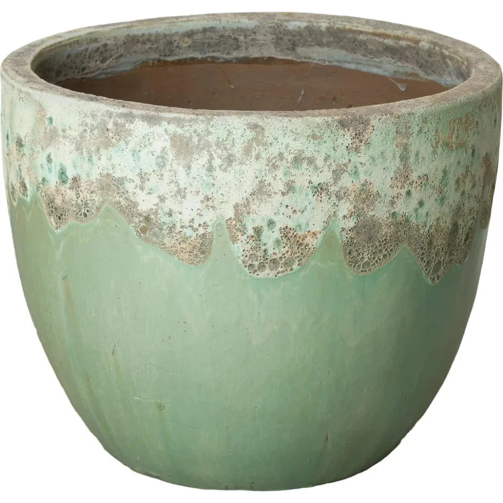 Modern Round Ceramic Planter - LOOMLAN - Emissary - Planters