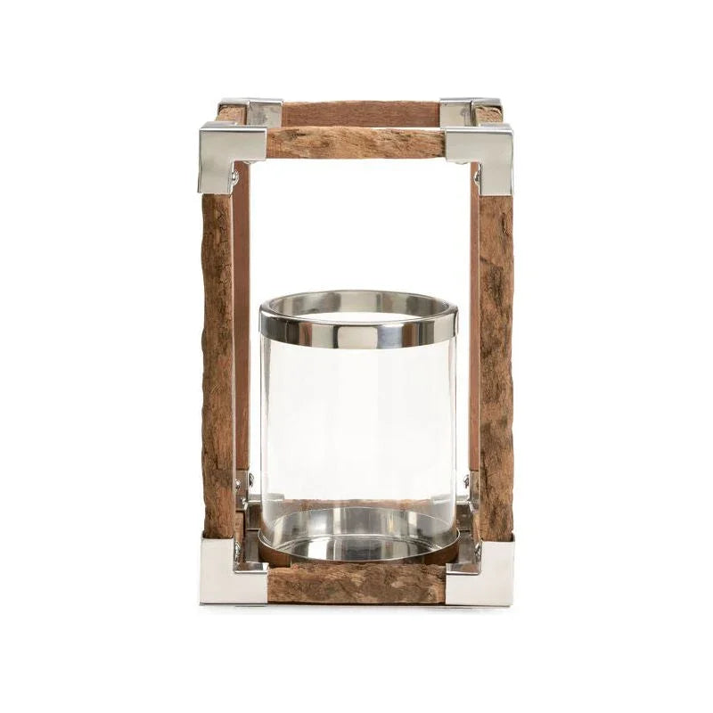 Modern Rustic Hurricane Candleholder - LOOMLAN - Wildwood - Candle Holders