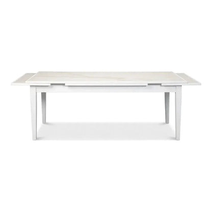 Modern White Extension Dining Table Seats 10 People-Dining Tables-Sarreid-LOOMLAN