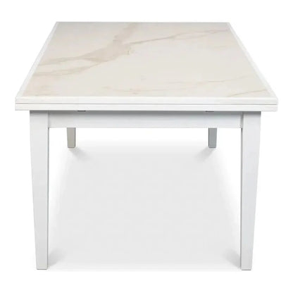 Modern White Extension Dining Table Seats 10 People-Dining Tables-Sarreid-LOOMLAN