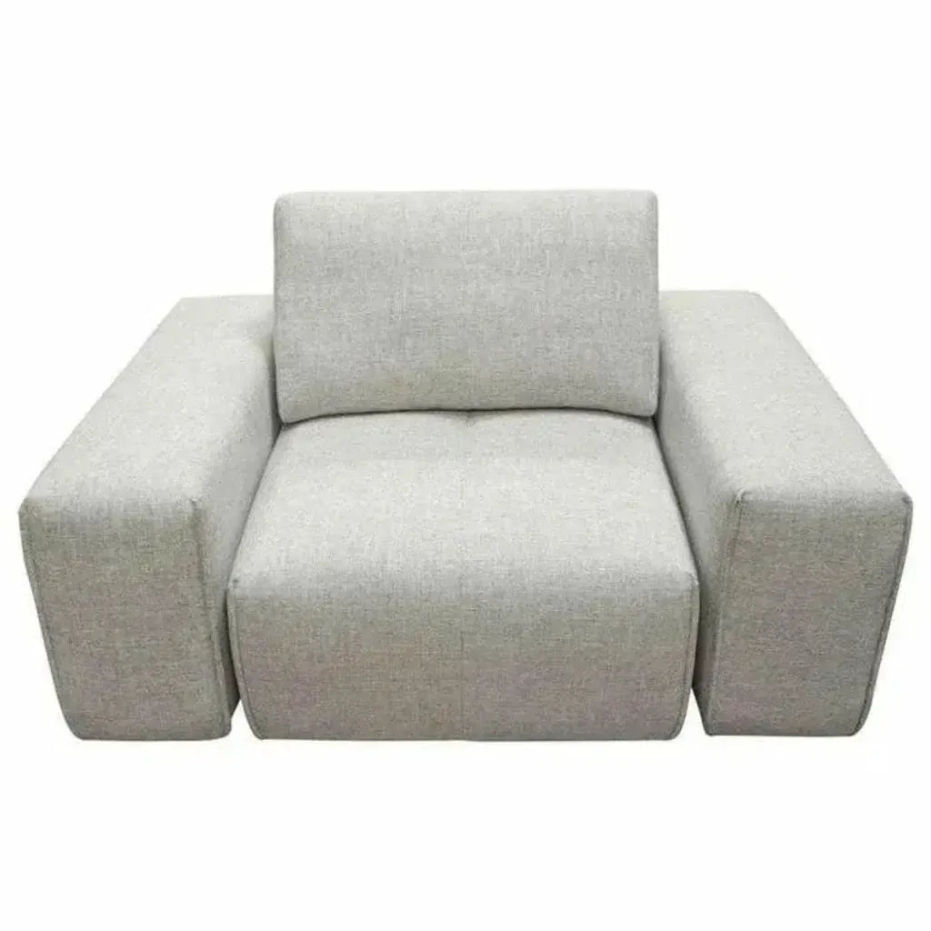 Modular 1-Seater Adjustable Backrest in Light Grey-Modular Components-Diamond Sofa-LOOMLAN