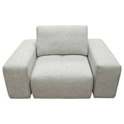 Modular 1-Seater Adjustable Backrest in Light Grey-Modular Components-Diamond Sofa-LOOMLAN