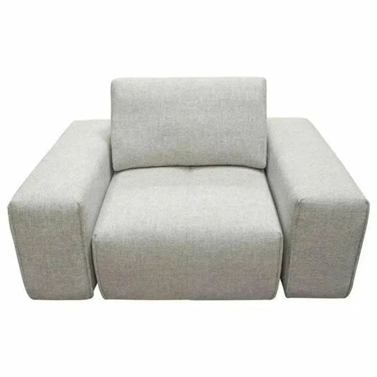 Modular 1-Seater Adjustable Backrest in Light Grey-Modular Components-Diamond Sofa-LOOMLAN