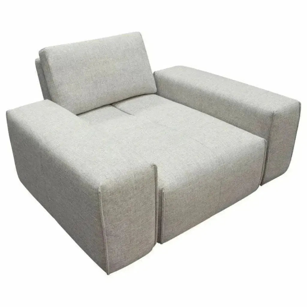 Modular 1-Seater Adjustable Backrest in Light Grey-Modular Components-Diamond Sofa-LOOMLAN