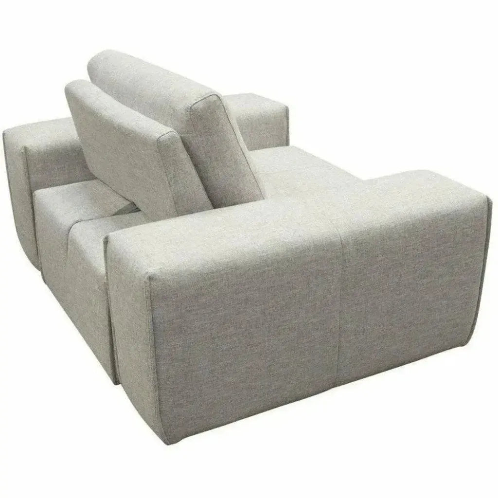 Modular 1-Seater Adjustable Backrest in Light Grey-Modular Components-Diamond Sofa-LOOMLAN