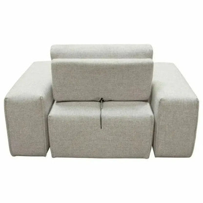 Modular 1-Seater Adjustable Backrest in Light Grey-Modular Components-Diamond Sofa-LOOMLAN