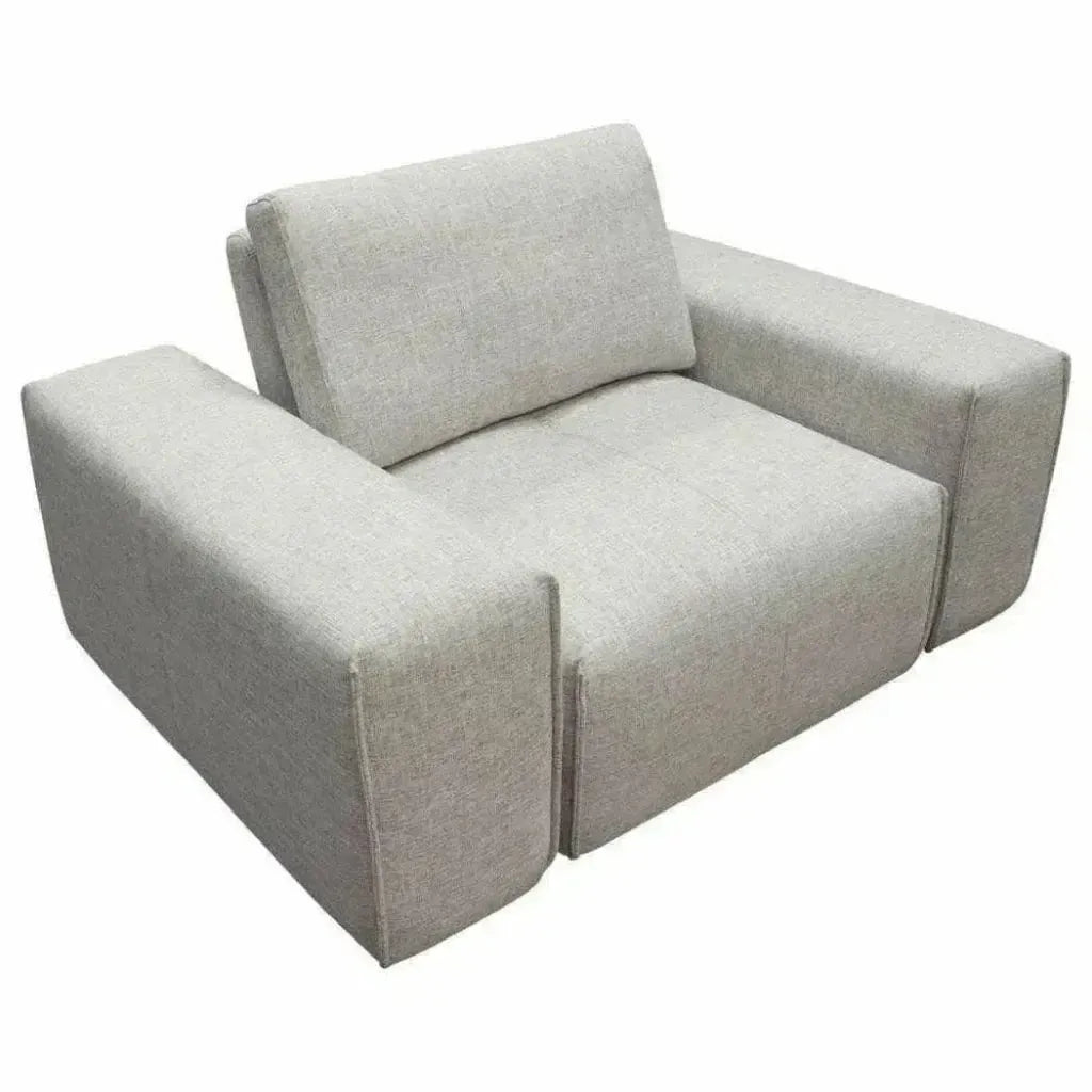 Modular 1-Seater Adjustable Backrest in Light Grey-Modular Components-Diamond Sofa-LOOMLAN
