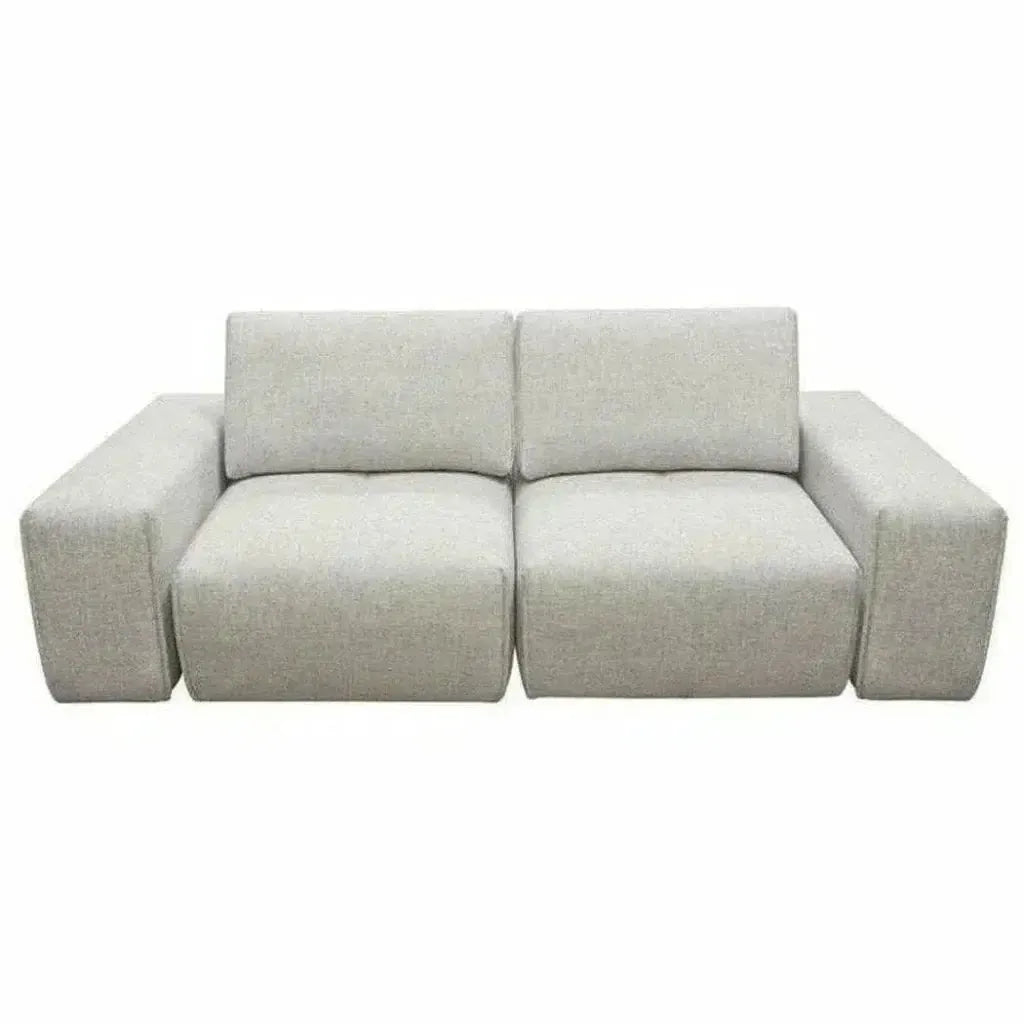 Modular 2-Seater Adjustable Backrests in Light Grey-Modular Sofas-Diamond Sofa-LOOMLAN