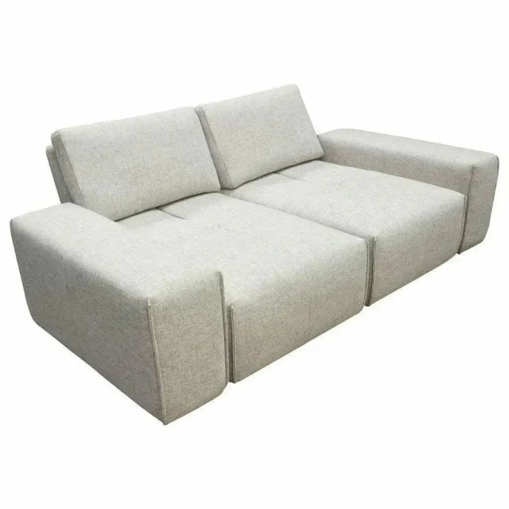 Modular 2-Seater Adjustable Backrests in Light Grey-Modular Sofas-Diamond Sofa-LOOMLAN