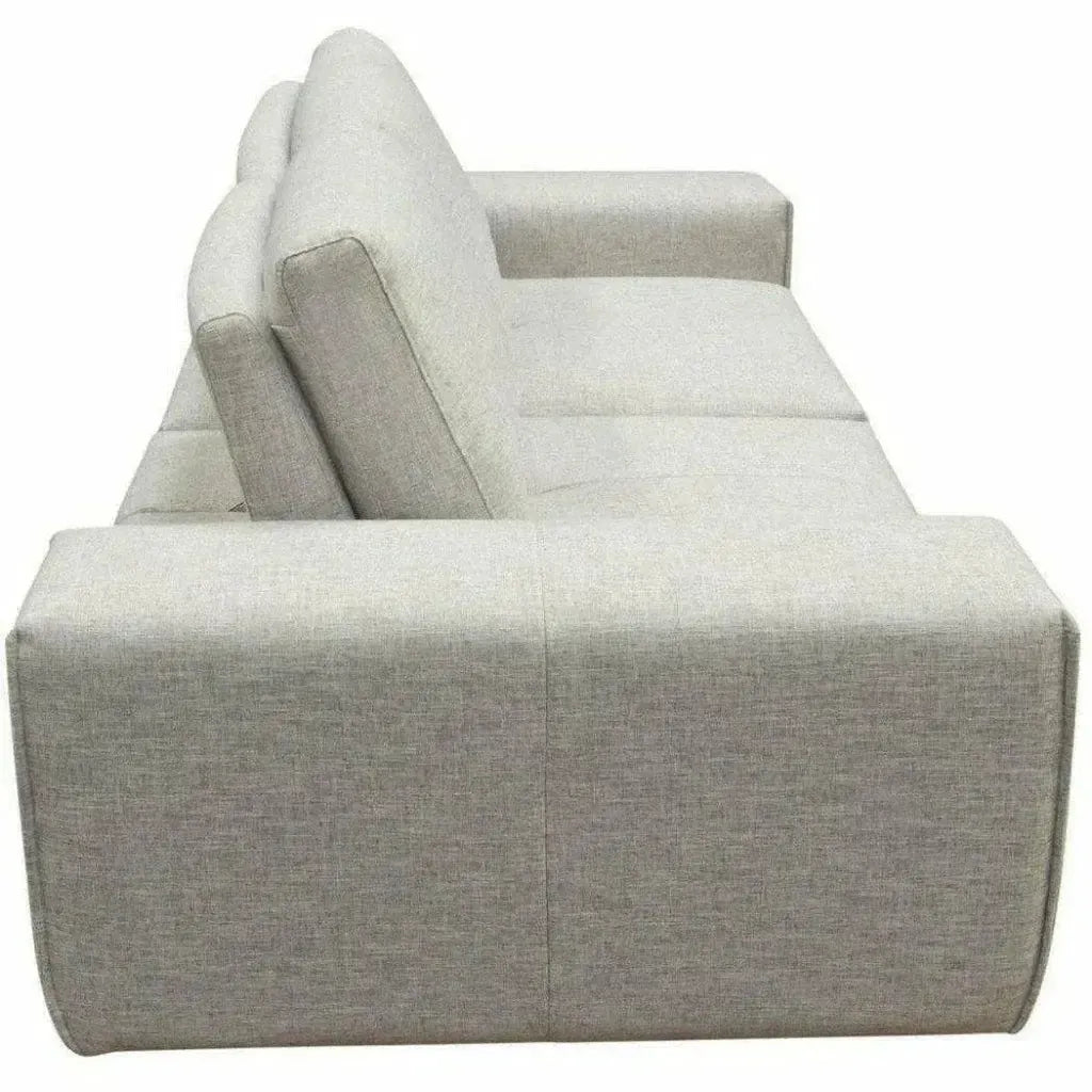 Modular 2-Seater Adjustable Backrests in Light Grey-Modular Sofas-Diamond Sofa-LOOMLAN